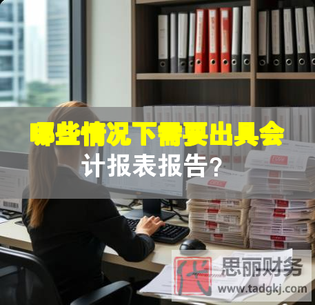 哪些情況下需要出具會計報表報告？