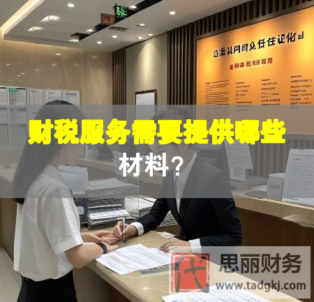 財(cái)稅服務(wù)需要提供哪些材料？
